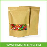 Four sides sealing nut brown paper bag